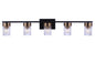 Craftmade - 11835FBSB5 - Five Light Vanity - Bond Street - Flat Black/Satin Brass