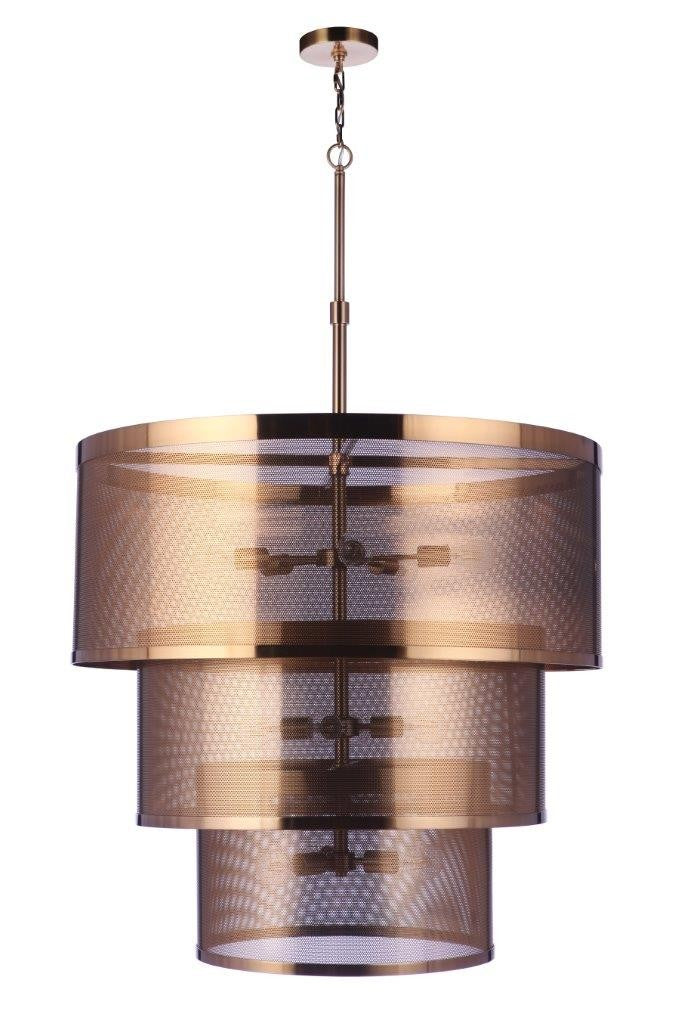 Craftmade - 58992-SB - 12 Light Pendant - Mesh - Satin Brass