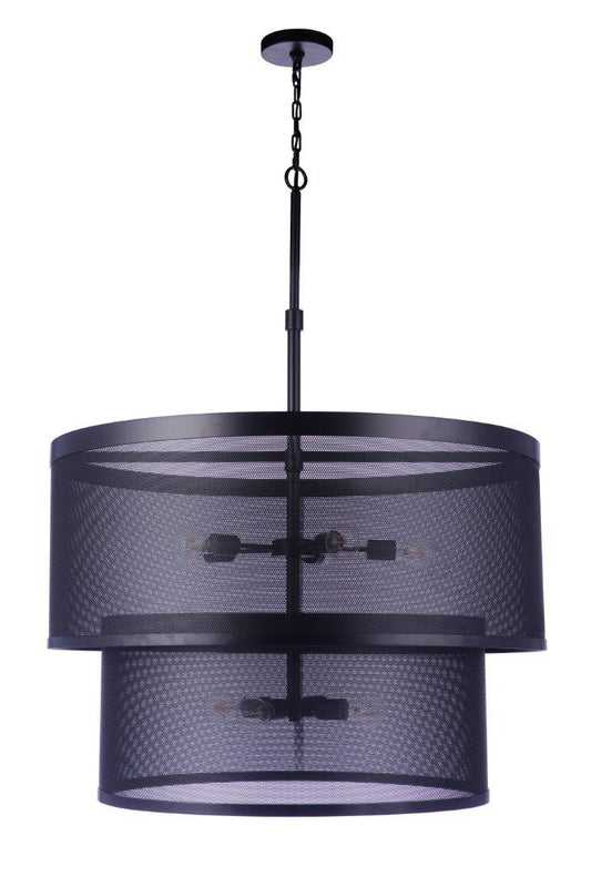 Craftmade - 58999-FB - Nine Light Pendant - Mesh - Flat Black