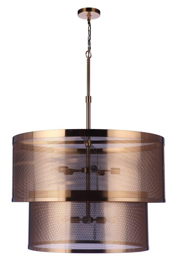 Craftmade - 58999-SB - Nine Light Pendant - Mesh - Satin Brass