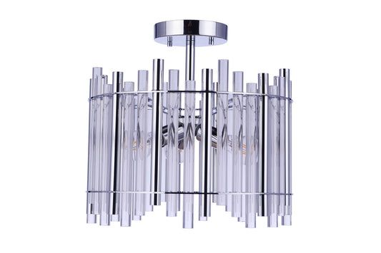 Craftmade - 59253-CH - Three Light Semi Flush Mount - Reveal - Chrome