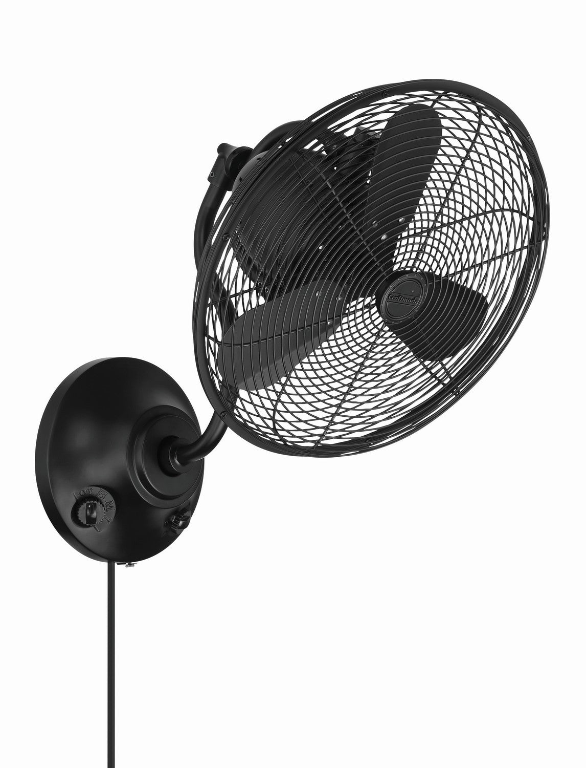 Craftmade - BW116FB3 - 14"Wall Fan - Bellows I Indoor/Outdoor - Flat Black