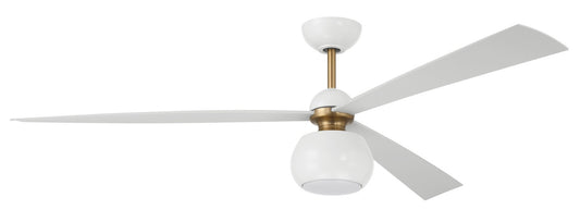 Craftmade - OTT60WSB3 - 60"Ceiling Fan - Otto - White/Satin Brass