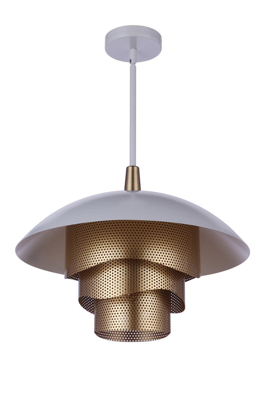 Craftmade - P1010MWWMG-LED - LED Pendant - Sculptural Statement Pendants - Matte White/Matte Gold