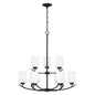 Capital Lighting - 415291MB-338 - Nine Light Chandelier - Dixon - Matte Black