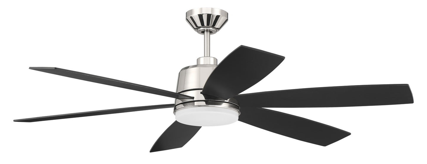Craftmade - HGN54PLN6 - 54"Ceiling Fan - Hogan - Polished Nickel