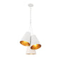 Crystorama - 8684-MT-GA - Three Light Pendant - Alston - Matte White + Antique Gold