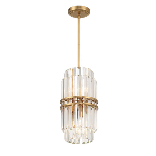 Crystorama - HAY-1401-AG - Four Light Pendant - Hayes - Aged Brass