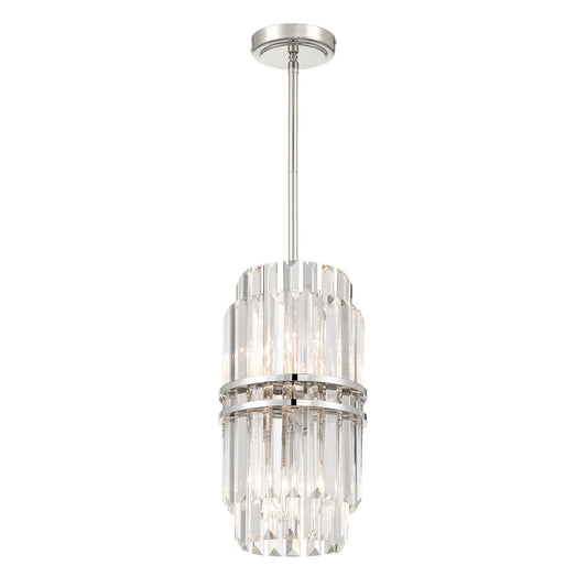 Crystorama - HAY-1401-PN - Four Light Pendant - Hayes - Polished Nickel