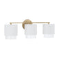 Capital Lighting - 153031RE-549 - Three Light Vanity - Weller - Matte Brass and White