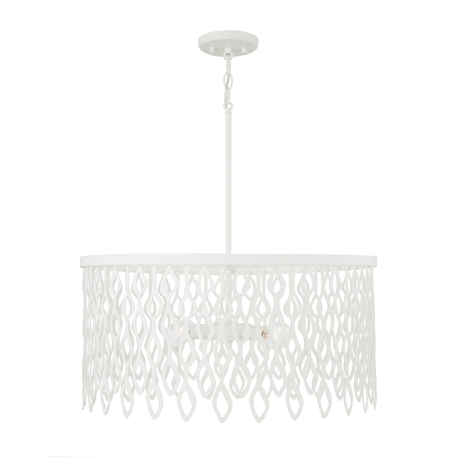 Capital Lighting - 352941WE - Four Light Pendant - Pheobe - Matte White