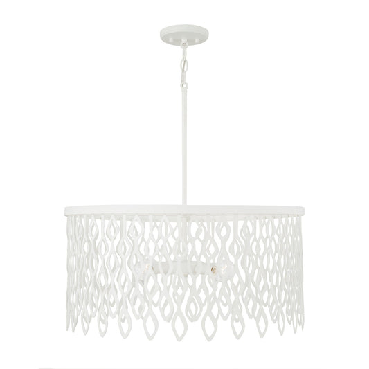 Capital Lighting - 352941WE - Four Light Pendant - Pheobe - Matte White