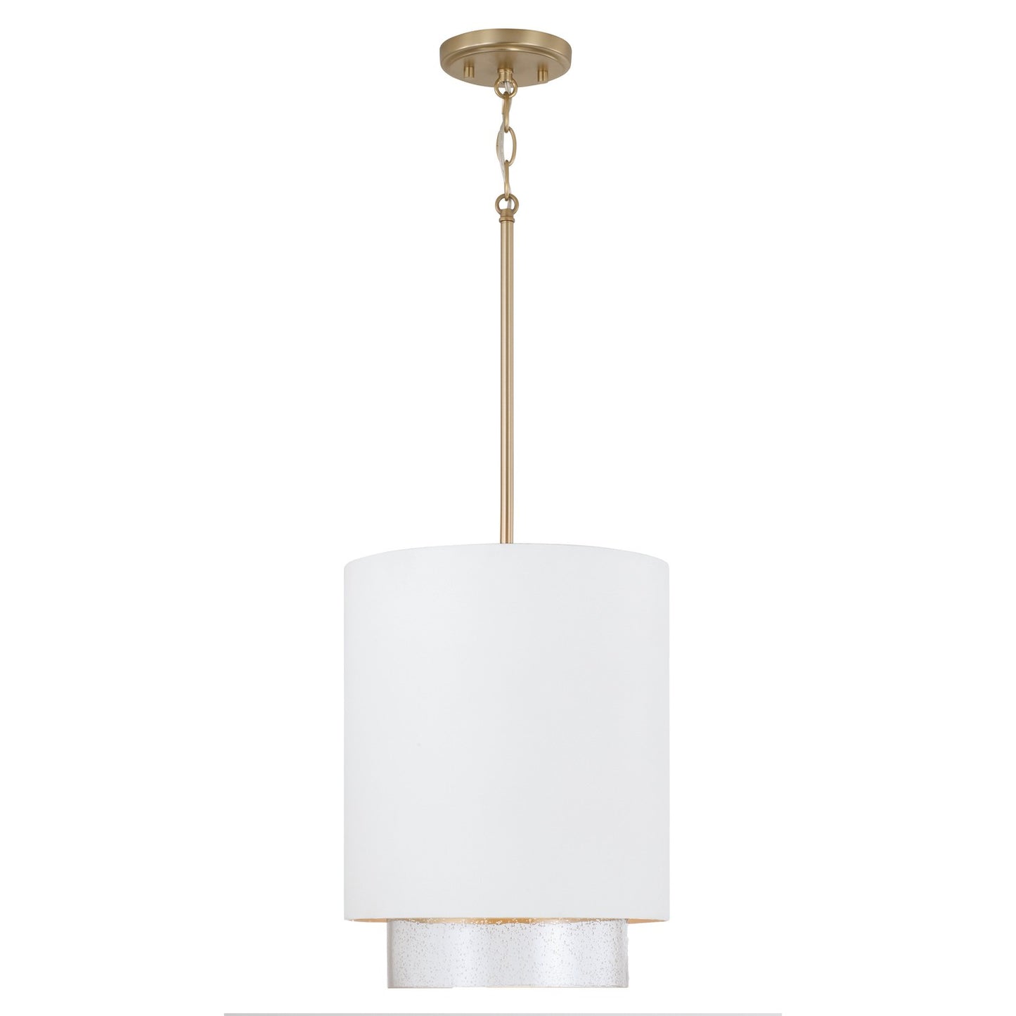 Capital Lighting - 353011RE - One Light Pendant - Weller - Matte Brass and White