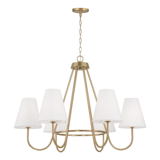 Capital Lighting - 452761MA - Six Light Chandelier - Julia - Matte Brass