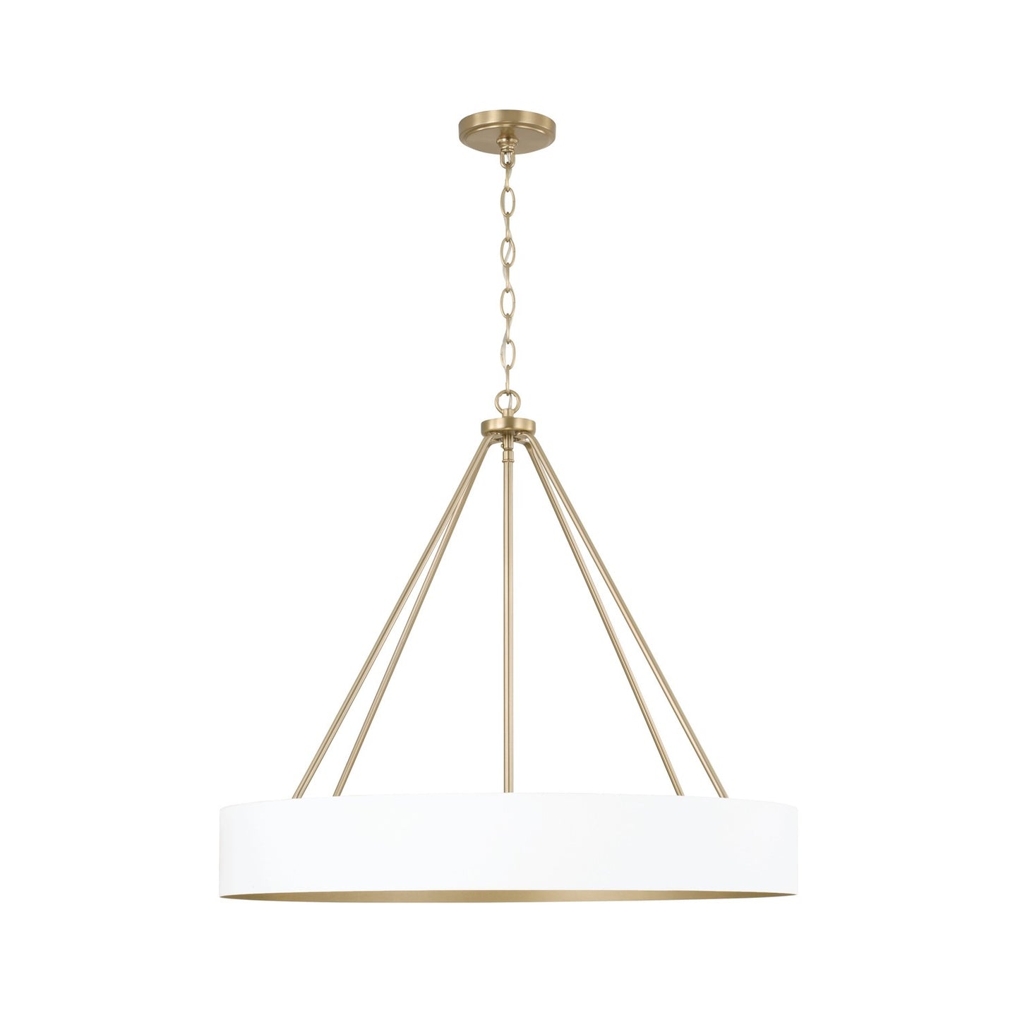 Capital Lighting - 453041RE - Four Light Chandelier - Weller - Matte Brass and White