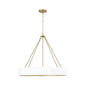 Capital Lighting - 453041RE - Four Light Chandelier - Weller - Matte Brass and White