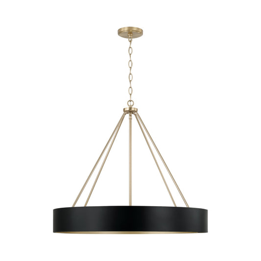 Capital Lighting - 453041RK - Four Light Chandelier - Weller - Matte Brass and Black