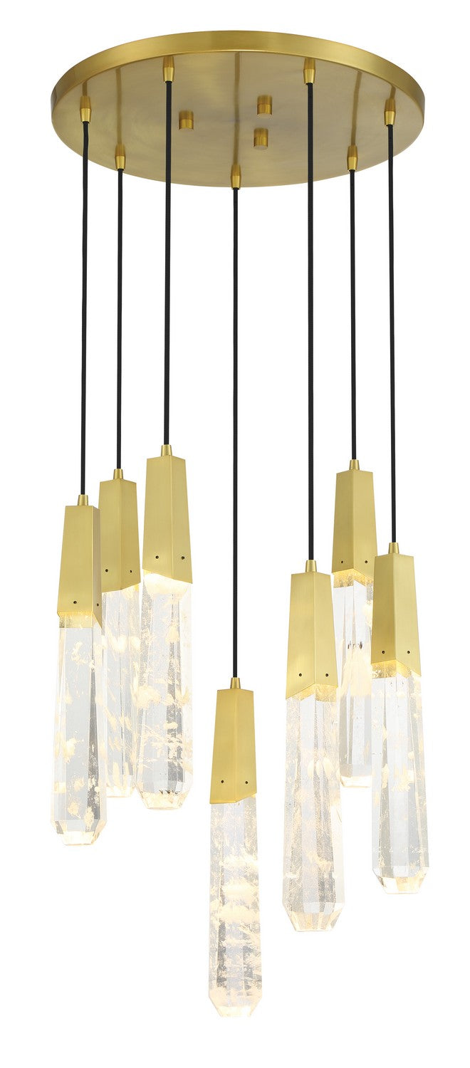 George Kovacs - P1287-859-L - LED Pendant - Drifting Droplets - Brushed Brass