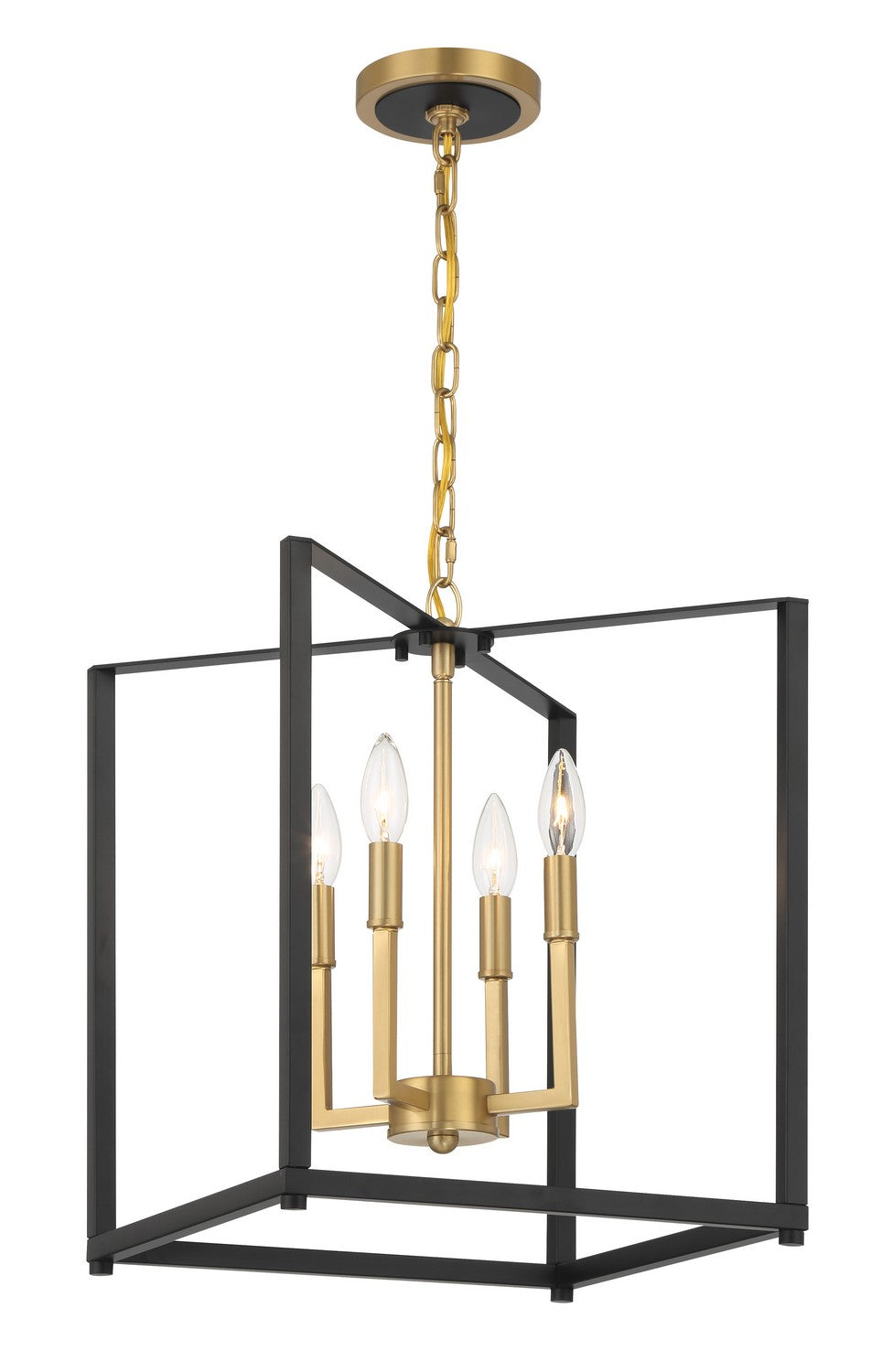 Minka-Lavery - 1464-883 - Four Light Pendant - Colwick - Matte Black And Signature Gold