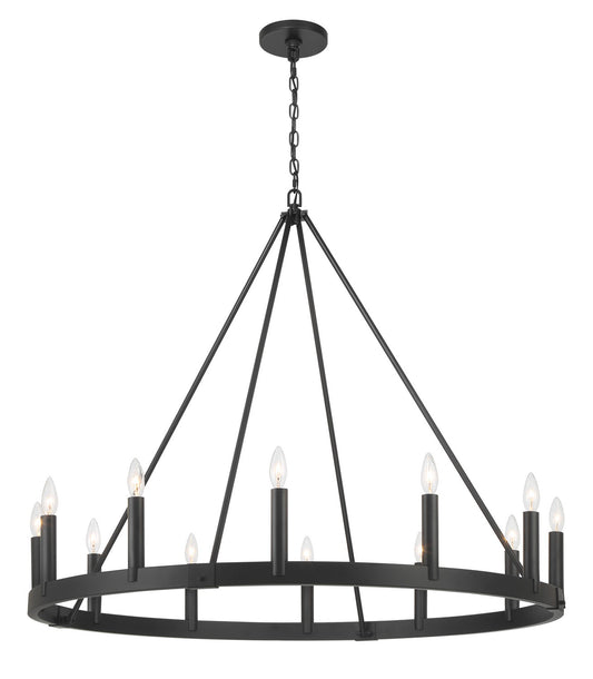 Minka-Lavery - 1716-66A - 12 Light Chandelier - Dutton - Coal Black