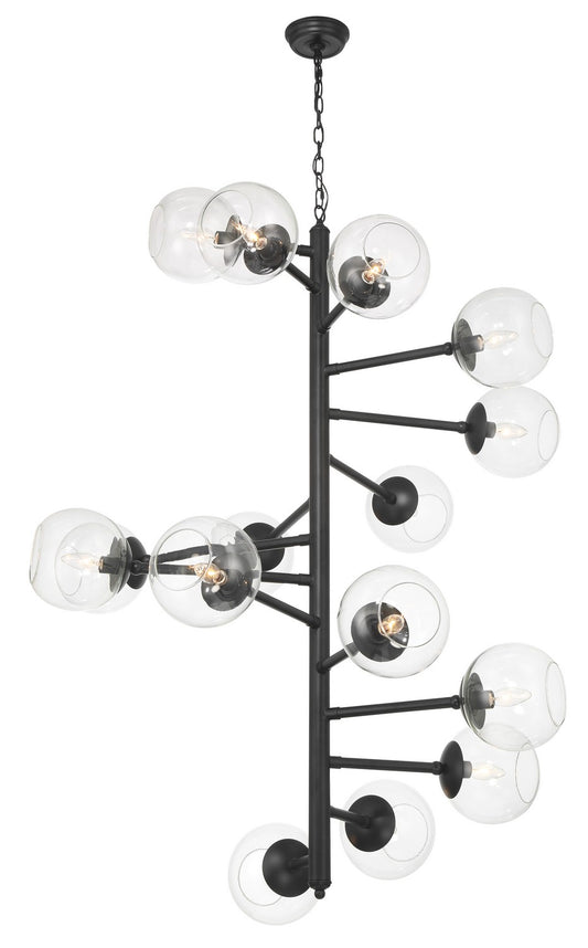 Minka-Lavery - 1894-66A - 15 Light Pendant - Millikan - Coal Black