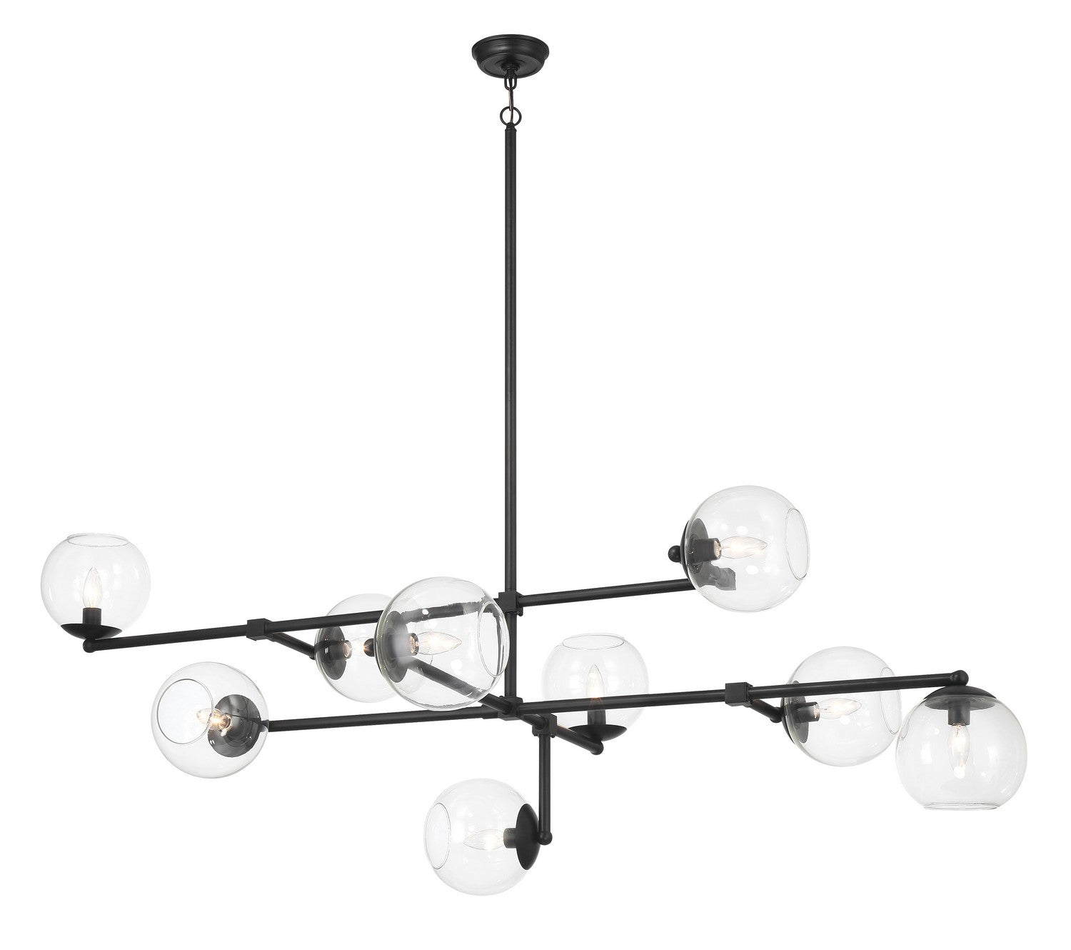 Minka-Lavery - 1895-66A - Nine Light Pendant - Millikan - Coal Black