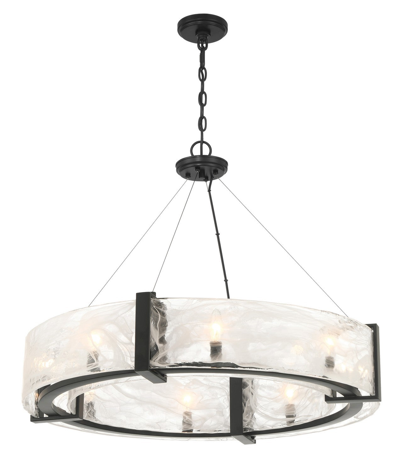 Minka-Lavery - 3619-66A - Eight Light Pendant - Cloud Break - Coal