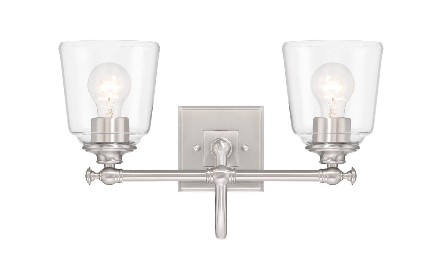 Minka-Lavery - 4002-84 - Two Light Bath Vanity - Antonia - Brushed Nickel