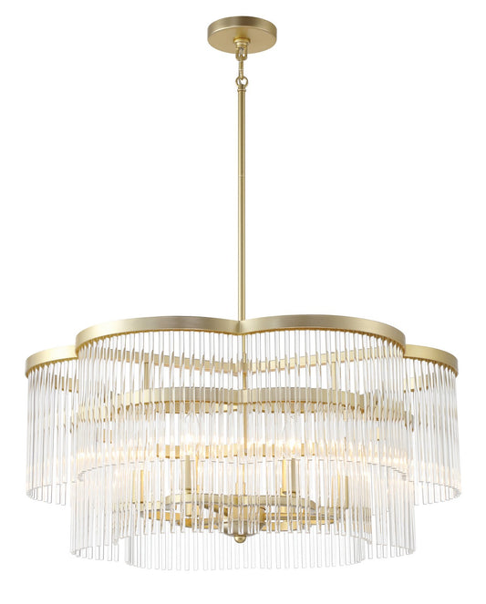 Minka-Lavery - 5455-856 - Six Light Pendant - Azura - Heirloom Brass