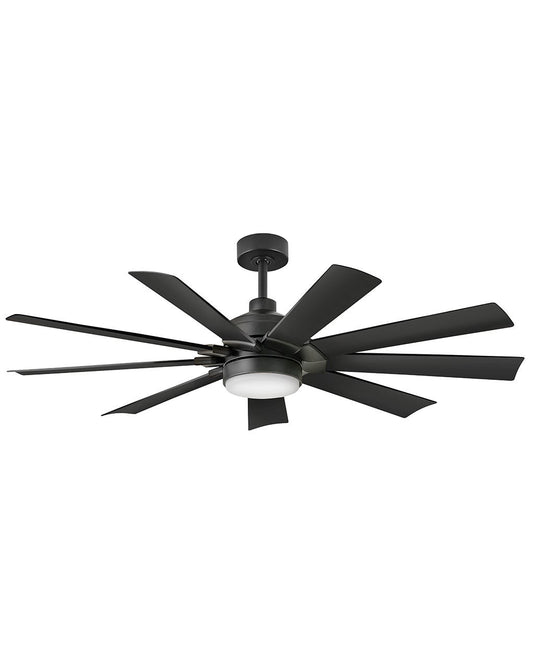 Hinkley - 904260FBB-LWD - 60"Ceiling Fan - Turbine - Matte Black