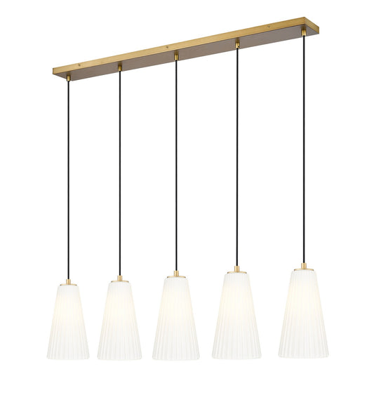 Z-Lite - 3043P6-5L-MGLD - Five Light Linear Chandelier - Farrell - Modern Gold