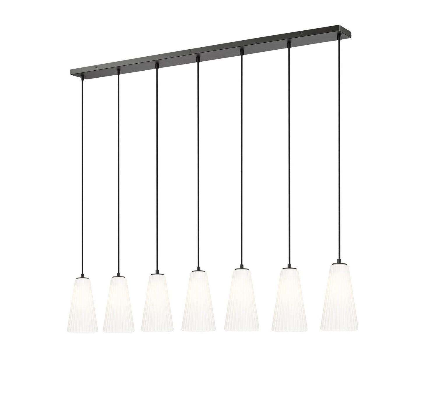 Z-Lite - 3043P6-7L-MB - Seven Light Linear Chandelier - Farrell - Matte Black