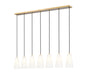 Z-Lite - 3043P6-7L-MGLD - Seven Light Linear Chandelier - Farrell - Modern Gold