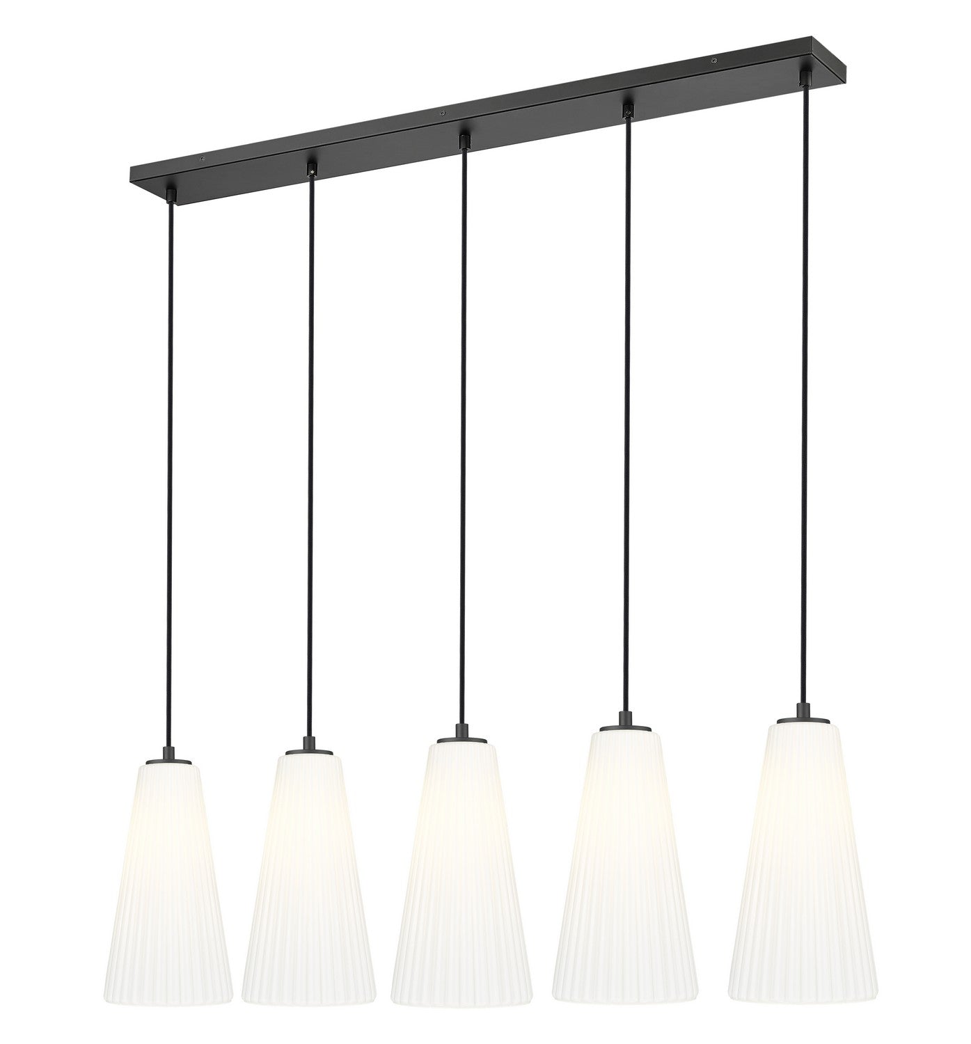 Z-Lite - 3043P7-5L-MB - Five Light Linear Chandelier - Farrell - Matte Black