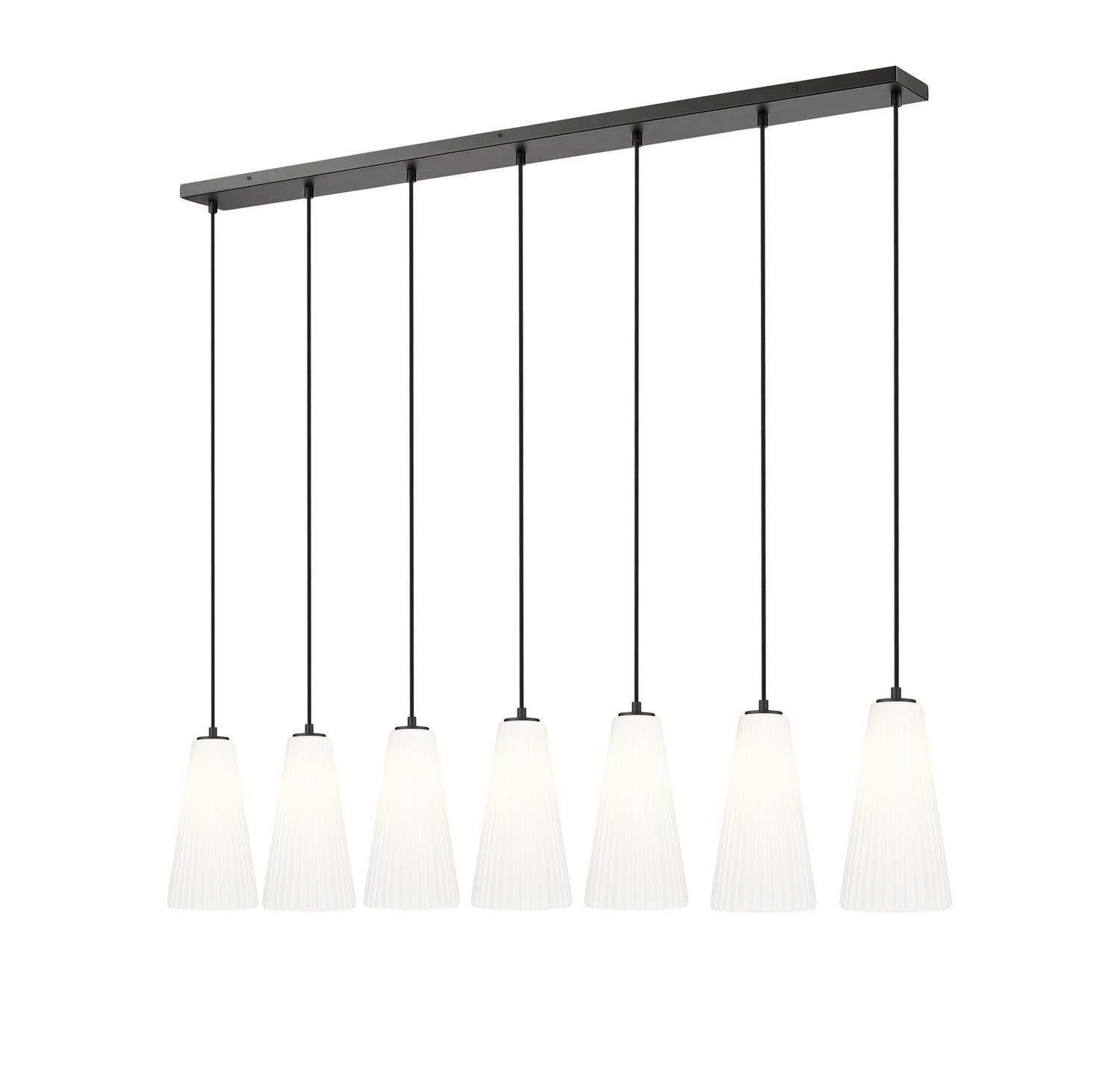 Z-Lite - 3043P7-7L-MB - Seven Light Linear Chandelier - Farrell - Matte Black