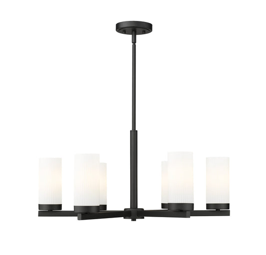 Z-Lite - 3044-6MB - Six Light Chandelier - Danica - Matte Black