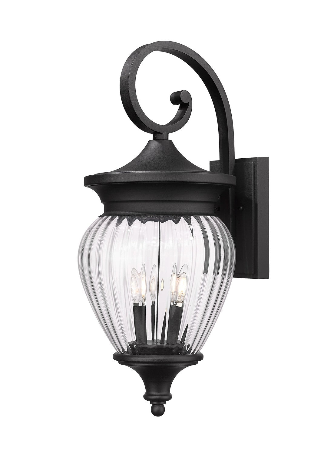 Z-Lite - 5016B-BK - Four Light Outdoor Wall Sconce - Davina - Black