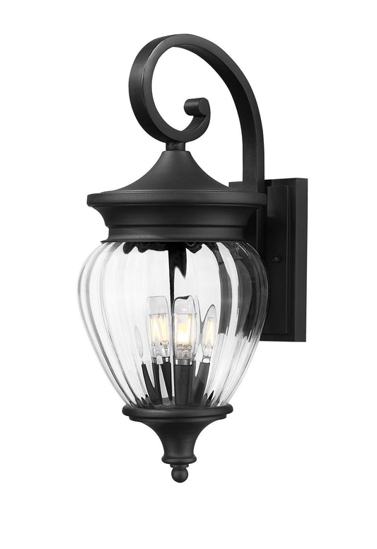 Z-Lite - 5016M-BK - Three Light Outdoor Wall Mount - Davina - Black