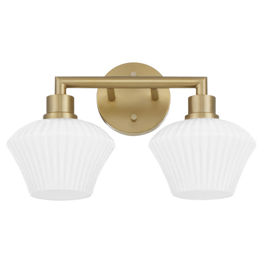 Quorum - 5221-2-80 - Two Light Vanity - Cassini - Aged Brass