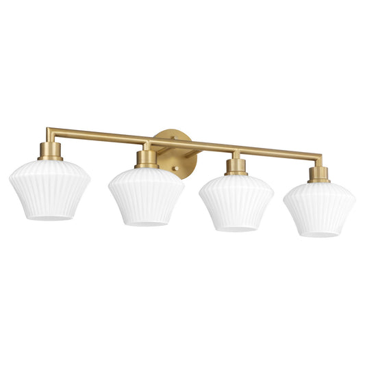 Quorum - 5221-4-80 - Four Light Vanity - Cassini - Aged Brass