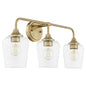 Quorum - 5313-3-80 - Three Light Vanity - Raymond - Aged Brass