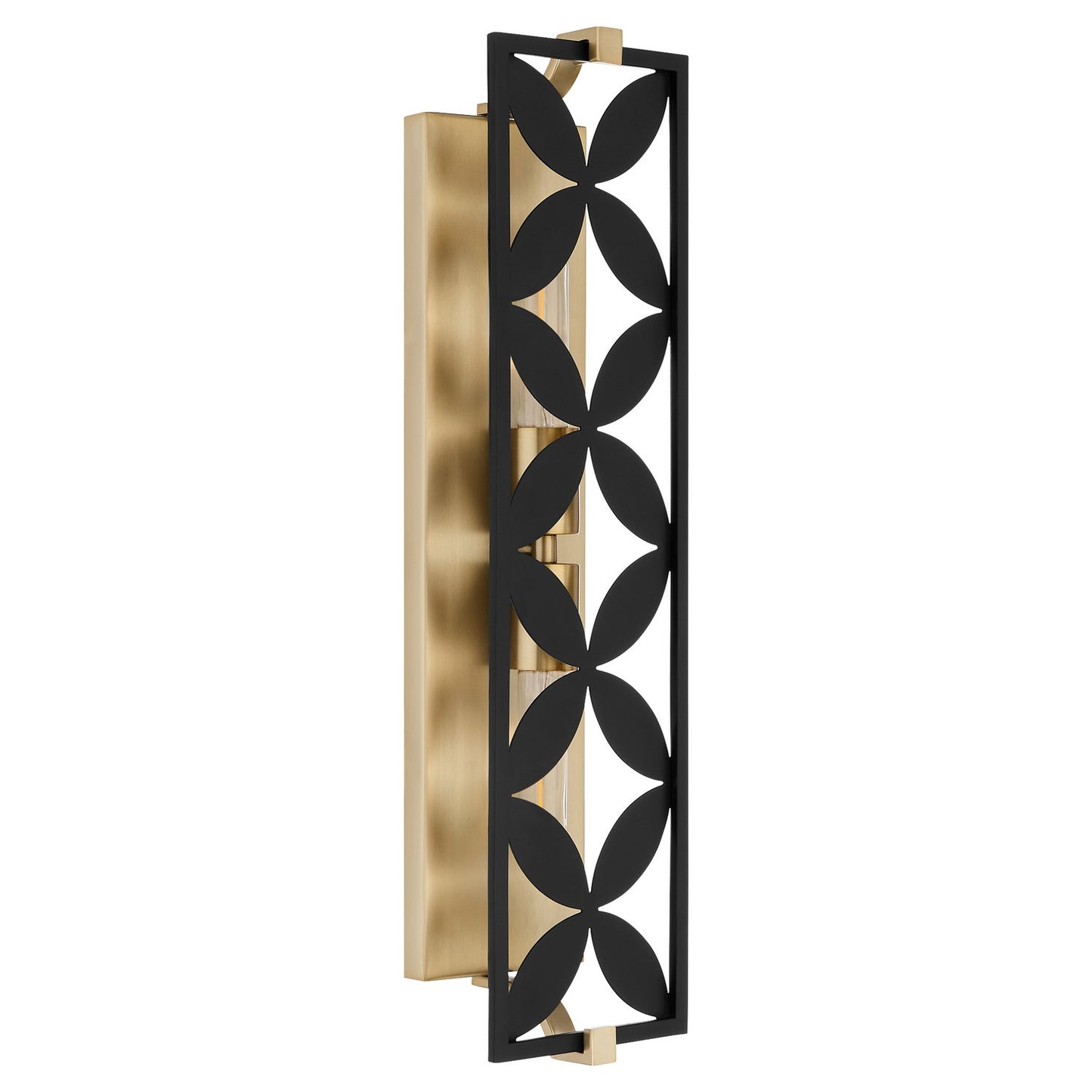 Quorum - 583-2-5980 - Two Light Vanity - Mariposa - Matte Black w/Aged Brass