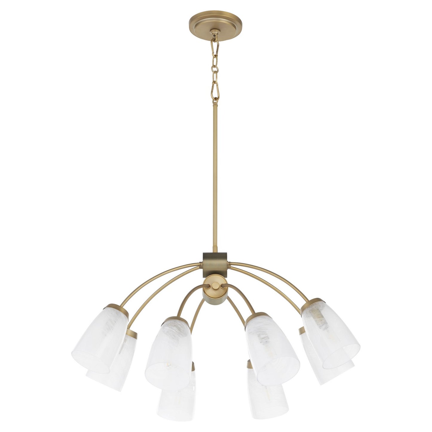 Quorum - 6077-8-80 - Eight Light Chandelier - Arpeggio - Aged Brass