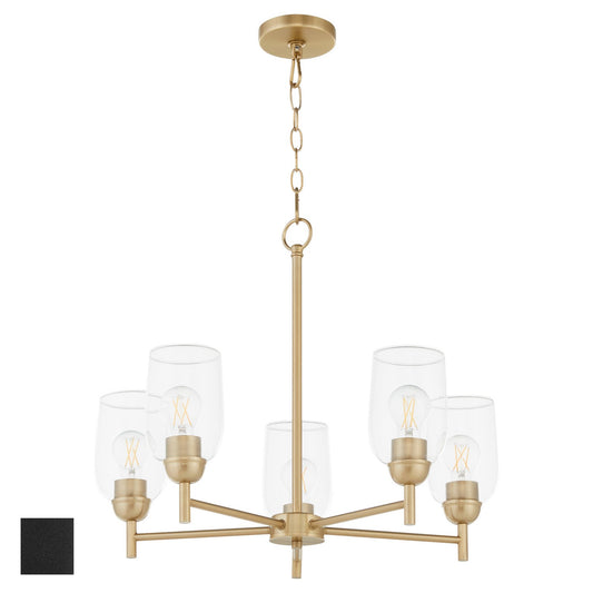 Quorum - 6112-5-59 - Five Light Chandelier - Wallinger - Matte Black