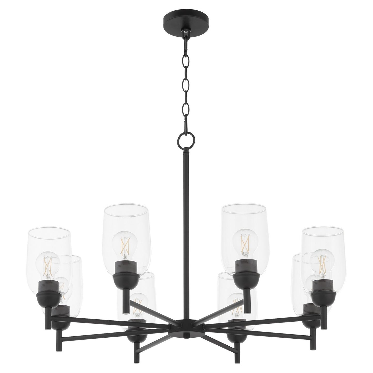 Quorum - 6112-8-59 - Eight Light Chandelier - Wallinger - Matte Black