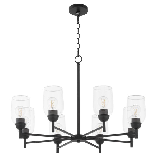 Quorum - 6112-8-59 - Eight Light Chandelier - Wallinger - Matte Black