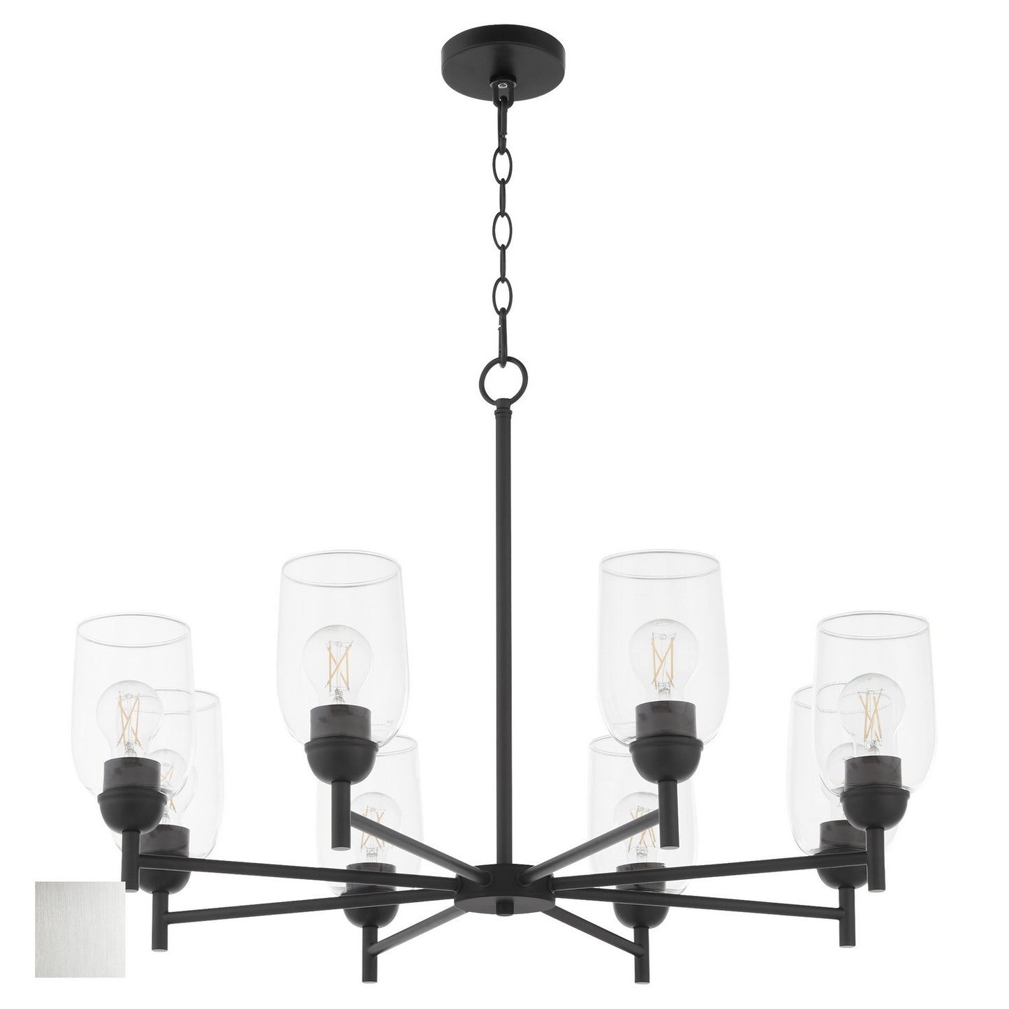 Quorum - 6112-8-65 - Eight Light Chandelier - Wallinger - Satin Nickel