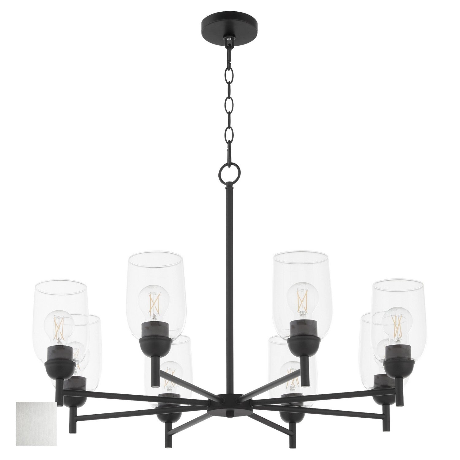 Quorum - 6112-8-65 - Eight Light Chandelier - Wallinger - Satin Nickel