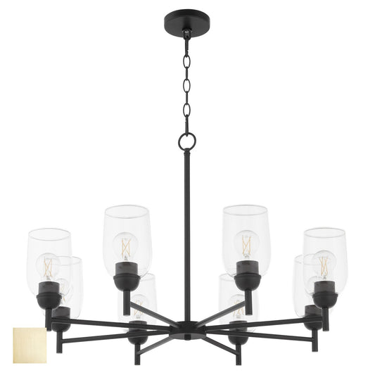 Quorum - 6112-8-80 - Eight Light Chandelier - Wallinger - Aged Brass