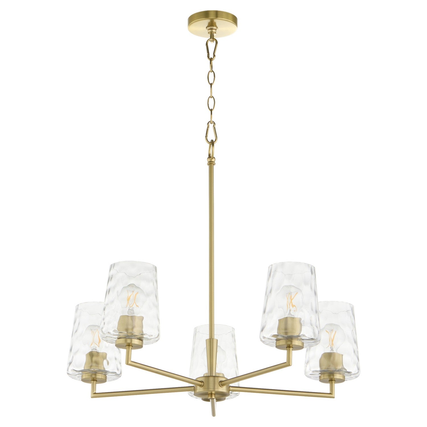 Quorum - 6204-5-80 - Five Light Chandelier - Goodwin - Aged Brass